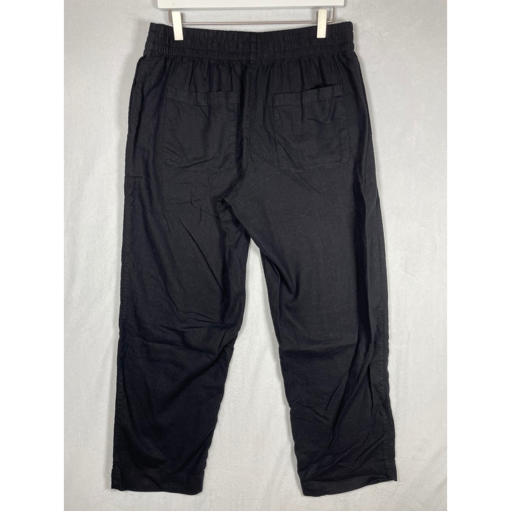 womens linen blend straight leg comfort high waist pant M old navy lagenlook - Picture 2 of 9